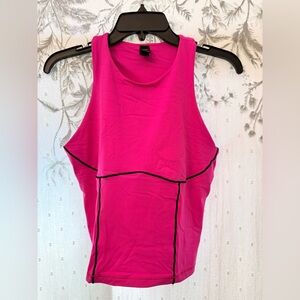 Victoria's Secret Fuchsia Tank Top with Black Trim